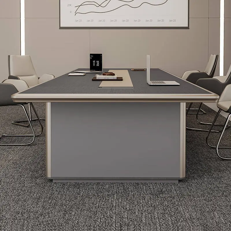 Luxury High-End Meeting Table E0 Large Office Conference Desk for 6-12 People Wooden High Quality Material for Executive Meeting — image 5