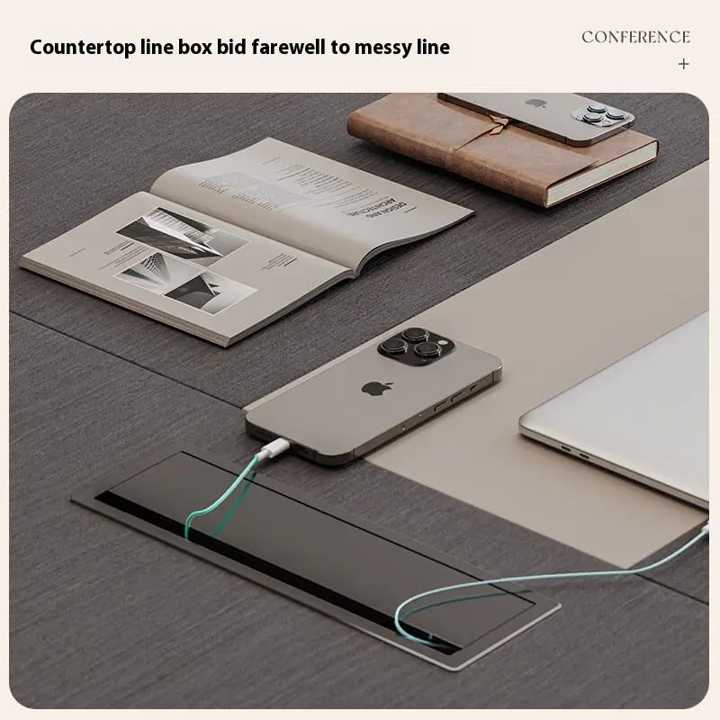 Luxury High-End Meeting Table E0 Large Office Conference Desk for 6-12 People Wooden High Quality Material for Executive Meeting — image 6