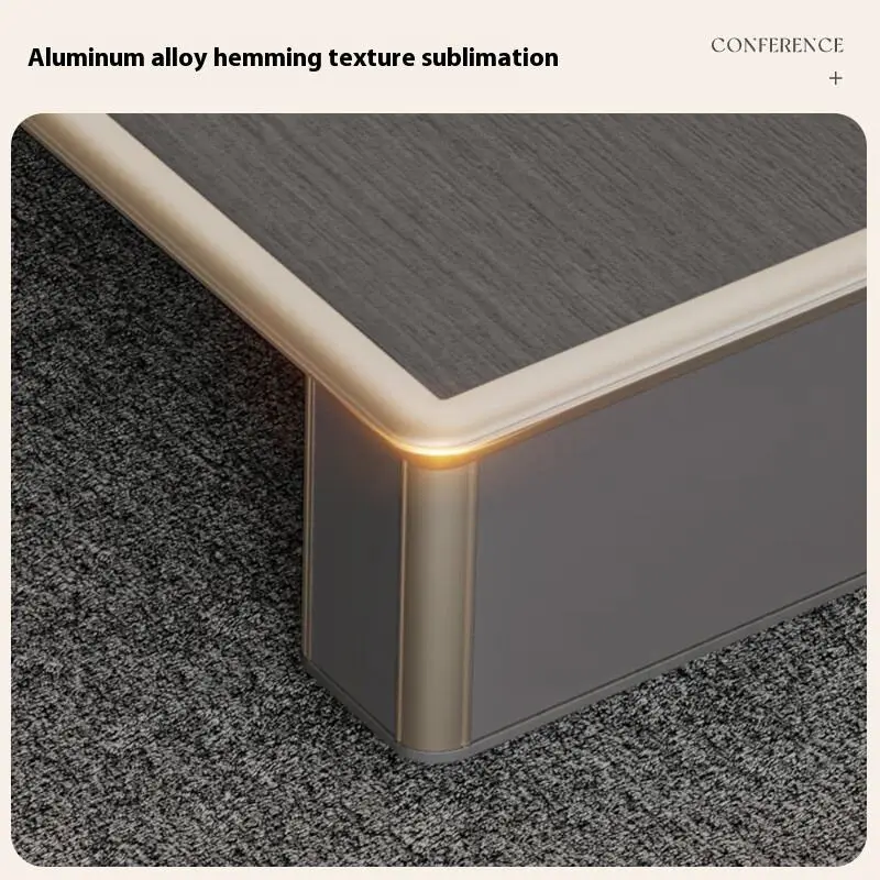 Luxury High-End Meeting Table E0 Large Office Conference Desk for 6-12 People Wooden High Quality Material for Executive Meeting — image 7