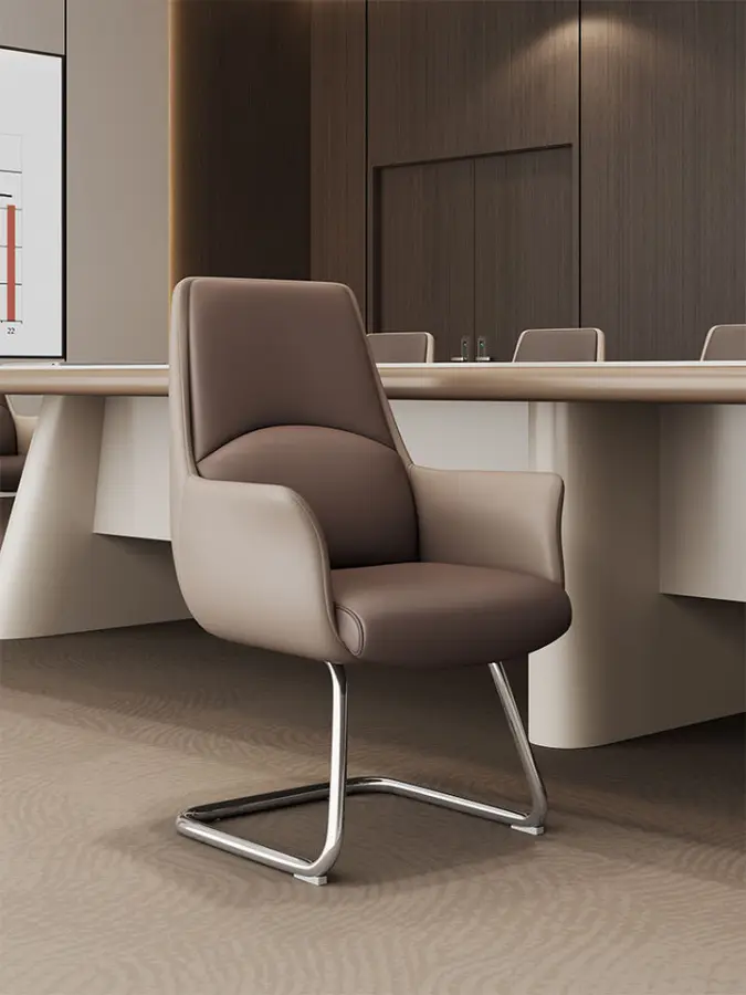 Modern White Office Furniture Long Large Creative Negotiation Conference Table Chairs Made of Wood-New White Conference Table — image 6