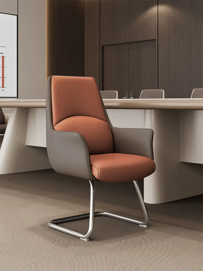 Modern White Office Furniture Creative Design Large Conference Table and Chairs Wood Material for Negotiation Room — image 6
