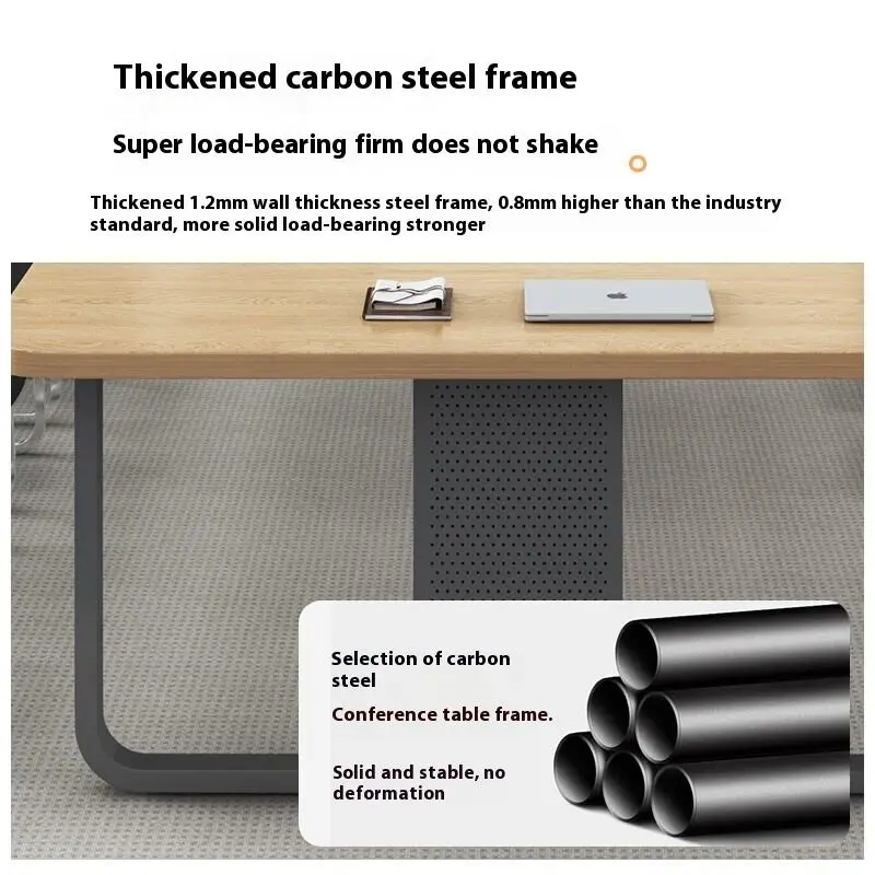 Modern Wood Panel Office Furniture Desk Set for Conference Room Boardroom Table and Meeting Tables with Comfortable Chairs — image 7