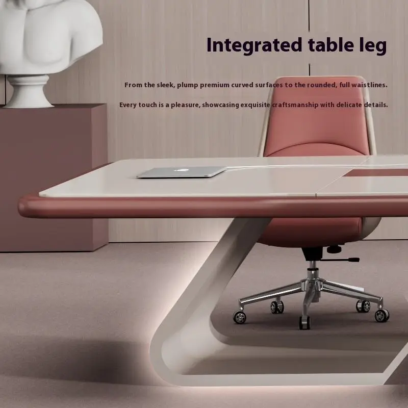 Hot Selling Modern Home Office Conference Table White Painted Adjustable Height Multi-functional Wood MDF — image 5