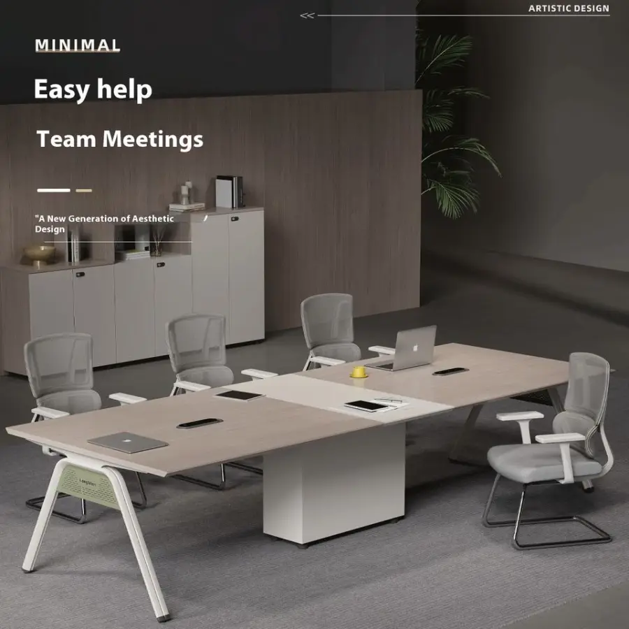 Prise Autonome Modern Small Seater Adjustable Height Conference Table Set New Office Furniture Europe Style Wood Home Of — view 1