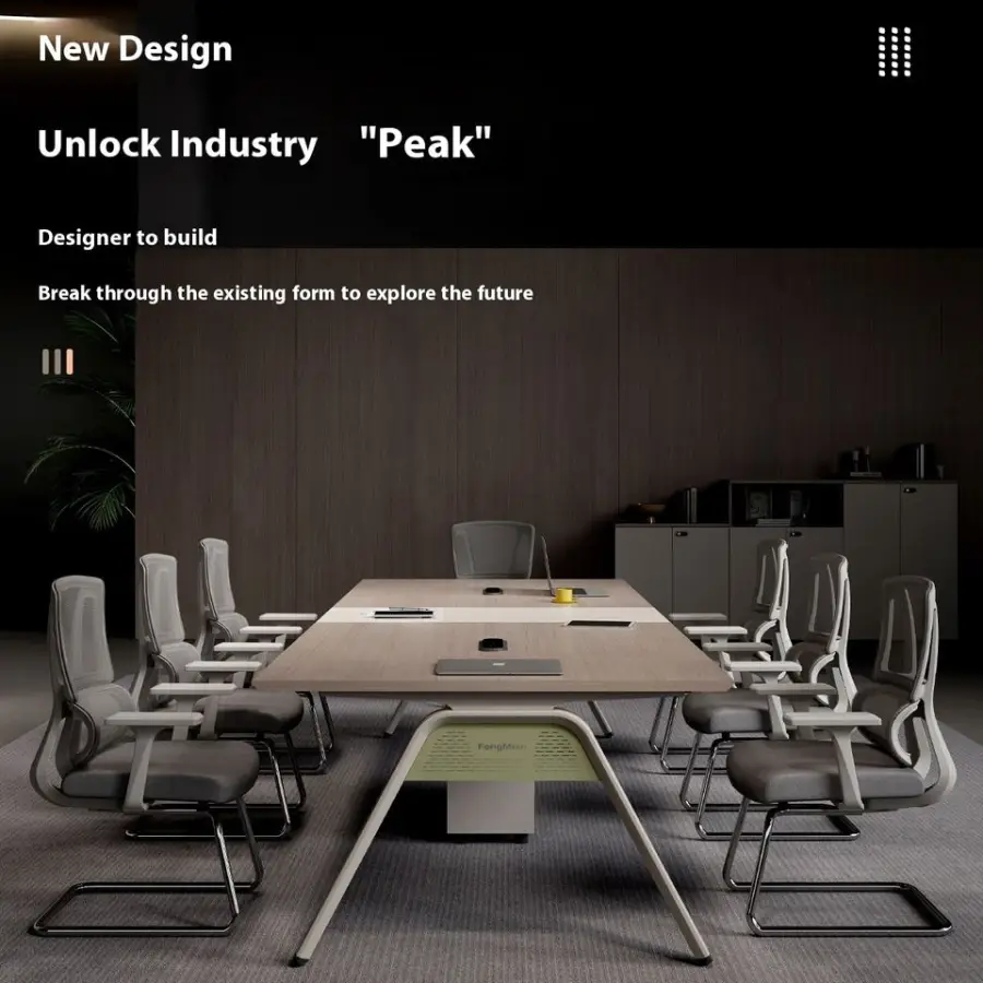 Prise Autonome Modern Small Seater Adjustable Height Conference Table Set New Office Furniture Europe Style Wood Home Office — image 5