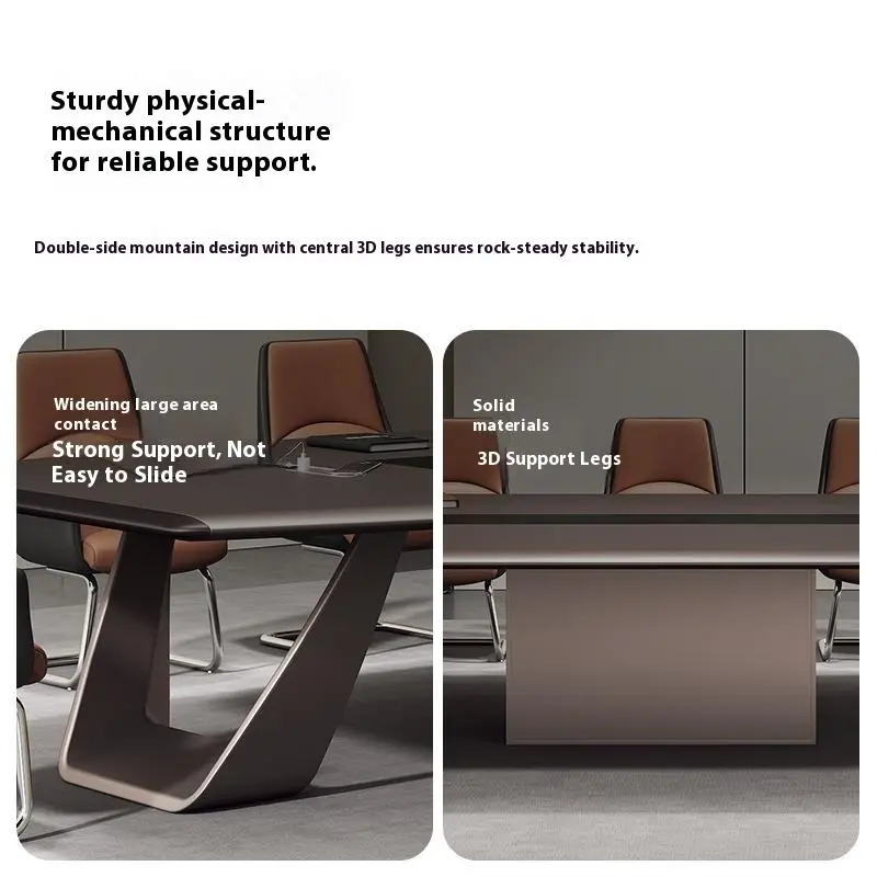 Hot Selling Modern Office Conference Room Table Luxury Painted Long Rectangular for Negotiation for Training Wood MDF — image 5