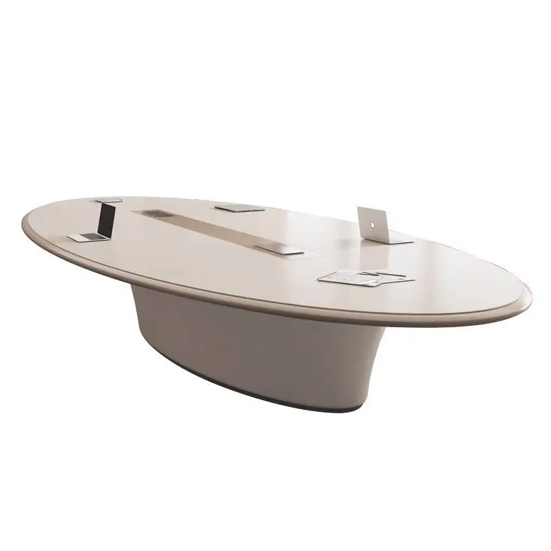 Hot Selling Modern Office Desk Oval Painted Long Rectangular Conference Table for Negotiation for School Training Wood MDF — image 3