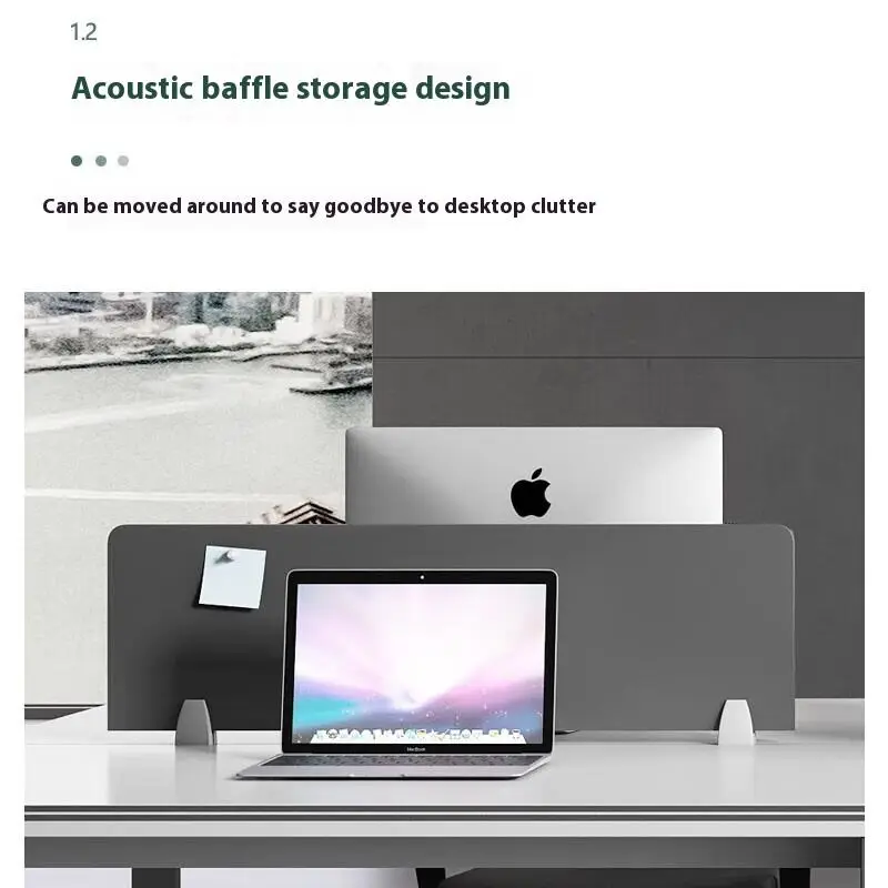 Customizable Modular Modern Wooden 4-Person Office Desk Workstation — image 6