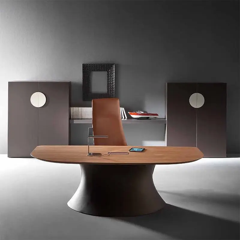 Creative New Office Furniture-Big Boss Table for CEO Executives Wooden Executive Desk for Designers Panel Style Office S — view 1