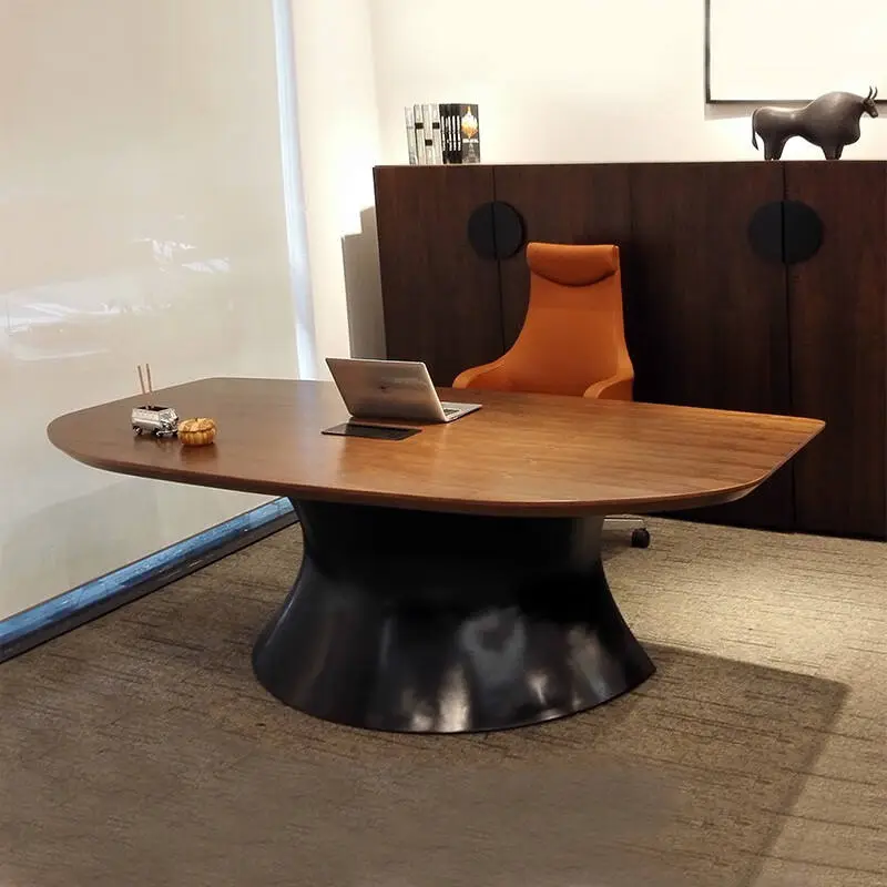Creative New Office Furniture-Big Boss Table for CEO Executives Wooden Executive Desk for Designers Panel Style Office Space — image 2