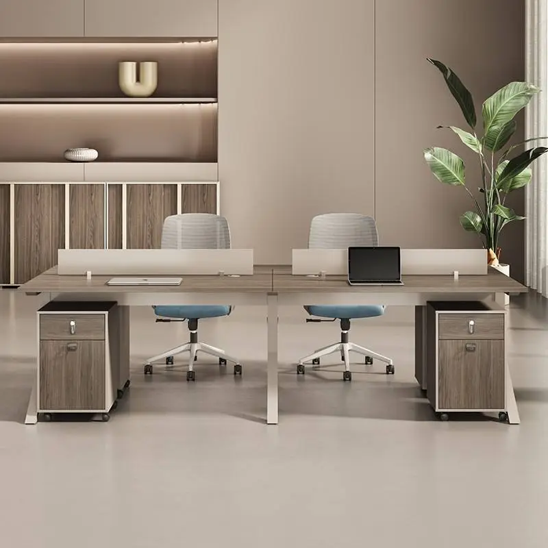 Modern Staff Office Desk Manual Wooden Screen Partition Modular Office Work Stations Partitions Whiteboard — image 3