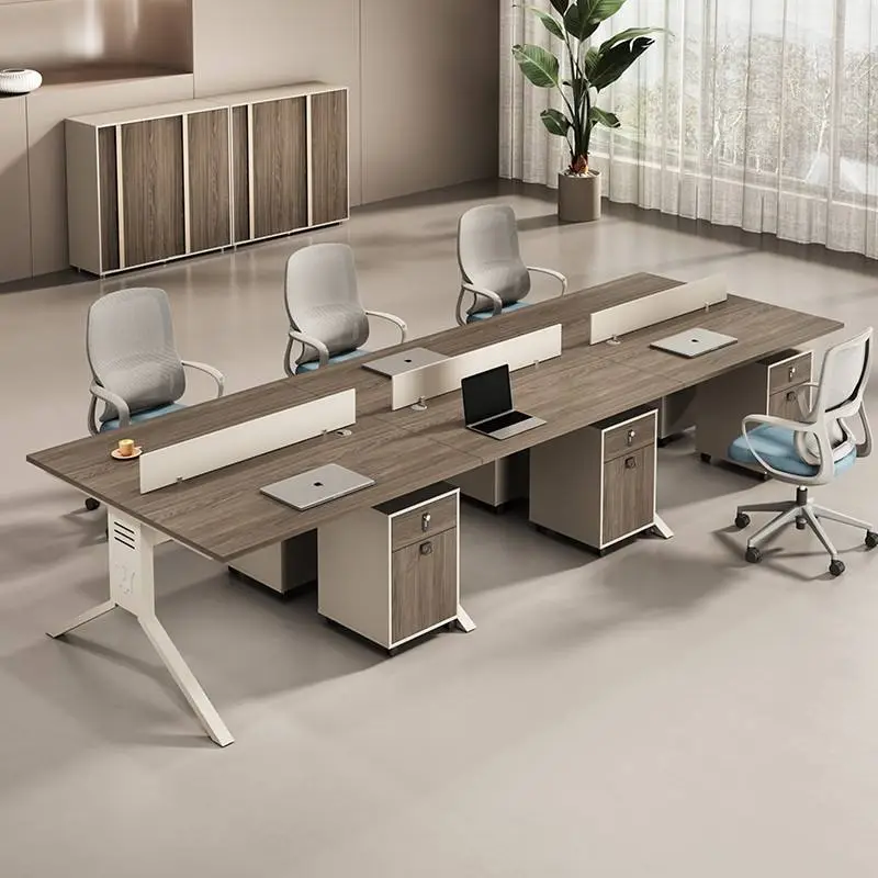 Modern Staff Office Desk Manual Wooden Screen Partition Modular Office Work Stations Partitions Whiteboard — image 5