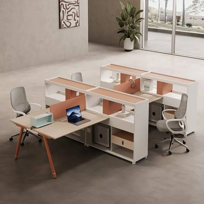 Wooden Modular Office Desk and Chair Combination with Modern Design Commercial Use Workstation — image 6