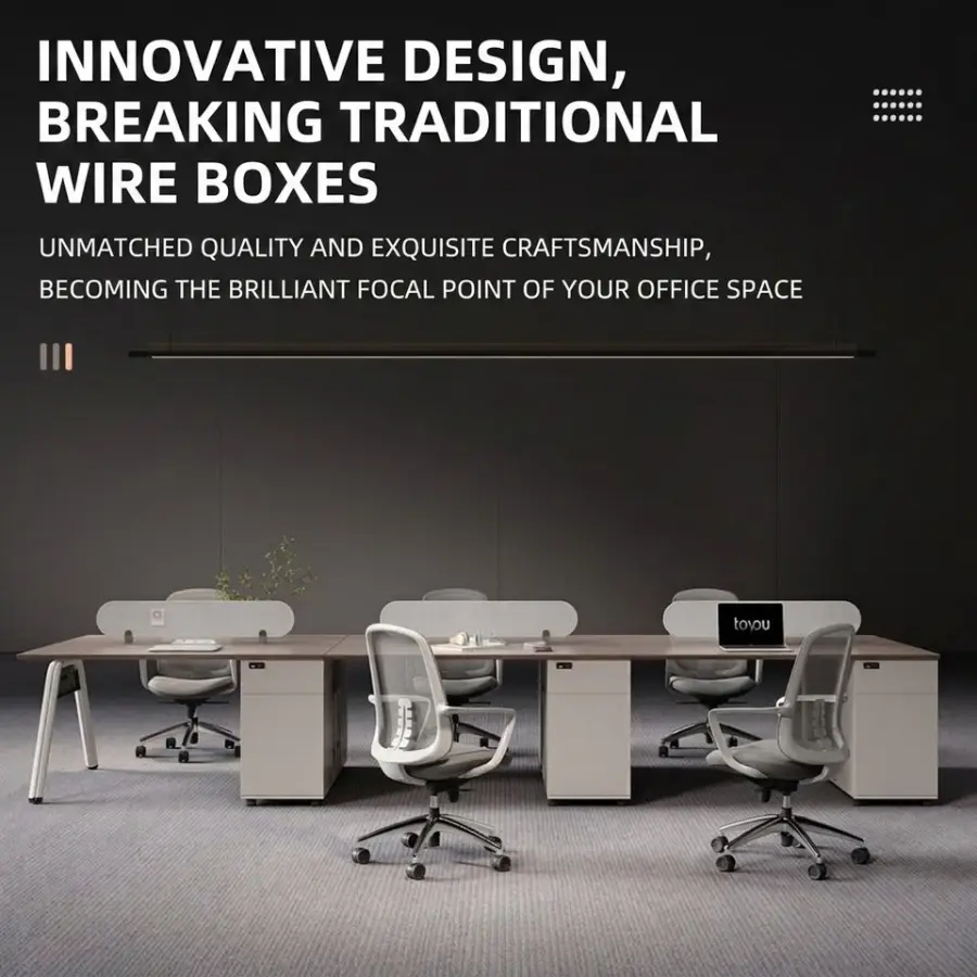 Prise Autonome Modern Wooden Panel Multi-functional Modular Office Workstations Customizable Logo Chairs Tables for Villa Use — image 3
