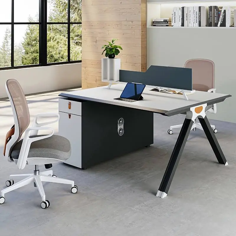 Modern Manual Screen Partition for Staff Office Desk Finance Modular Office Workstations Whiteboard Office Workstation Partition — image 4