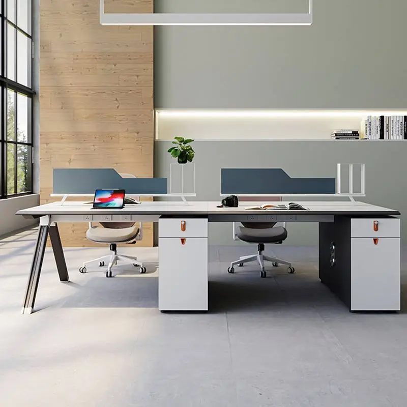 Modern Manual Screen Partition for Staff Office Desk Finance Modular Office Workstations Whiteboard Office Workstation Partition — image 5