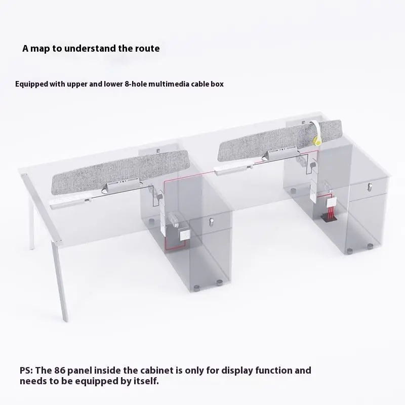 Prise Autonome Modern Wooden Panel Modular Multi-functional Office Workstations with Customizable Logo for Villa Use — image 3