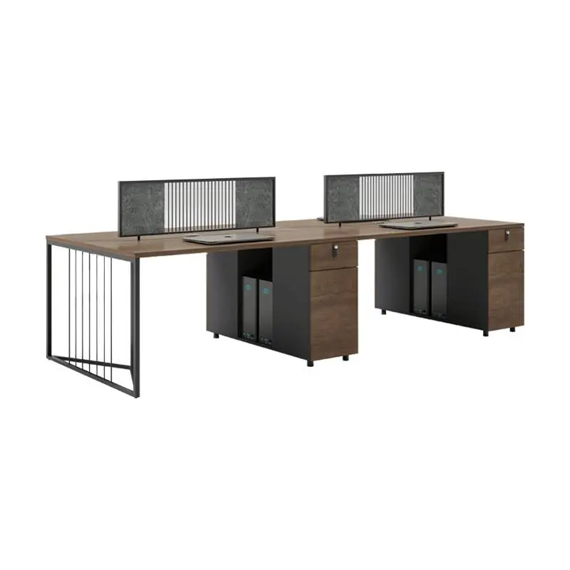 Modern Simple Office Furniture 2-6 Person Workstation Panel Steel Support for Office Building Home Includes Computer Desk Chair — image 5