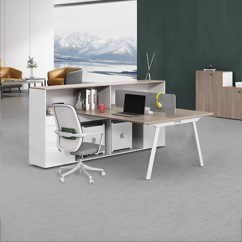 Modular Wooden Panel Office Desk and Chair Combination with Modern Design for Villa or Office Use — image 3