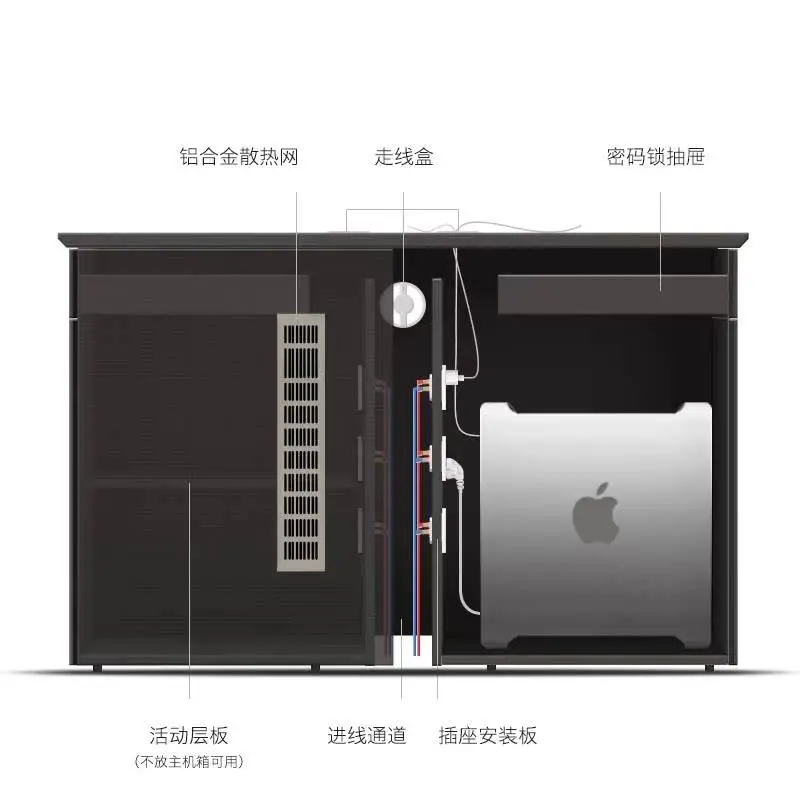 Modern Luxury Wooden Office Furniture 4 Seats Modular Workstation Free Combination Light Office Partition for Staff Table Villas — image 6