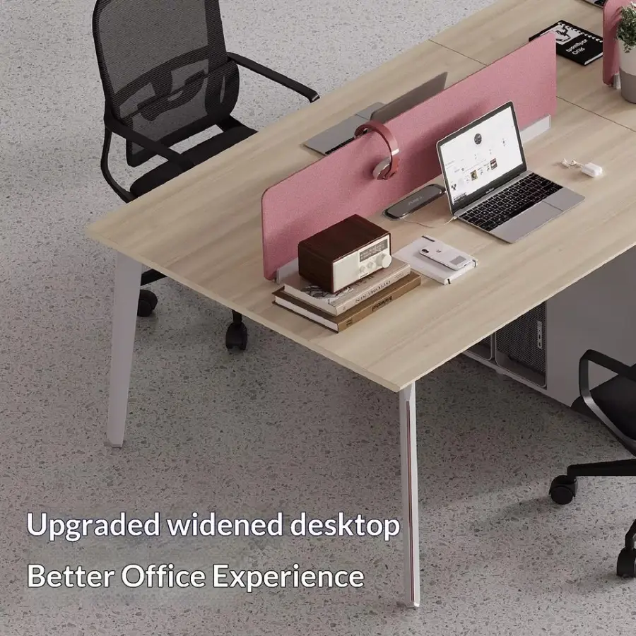 Modern Modular Wooden Office Workstation Partition for 4-6 People Durable Commercial Furniture with Storage Solutions — image 5