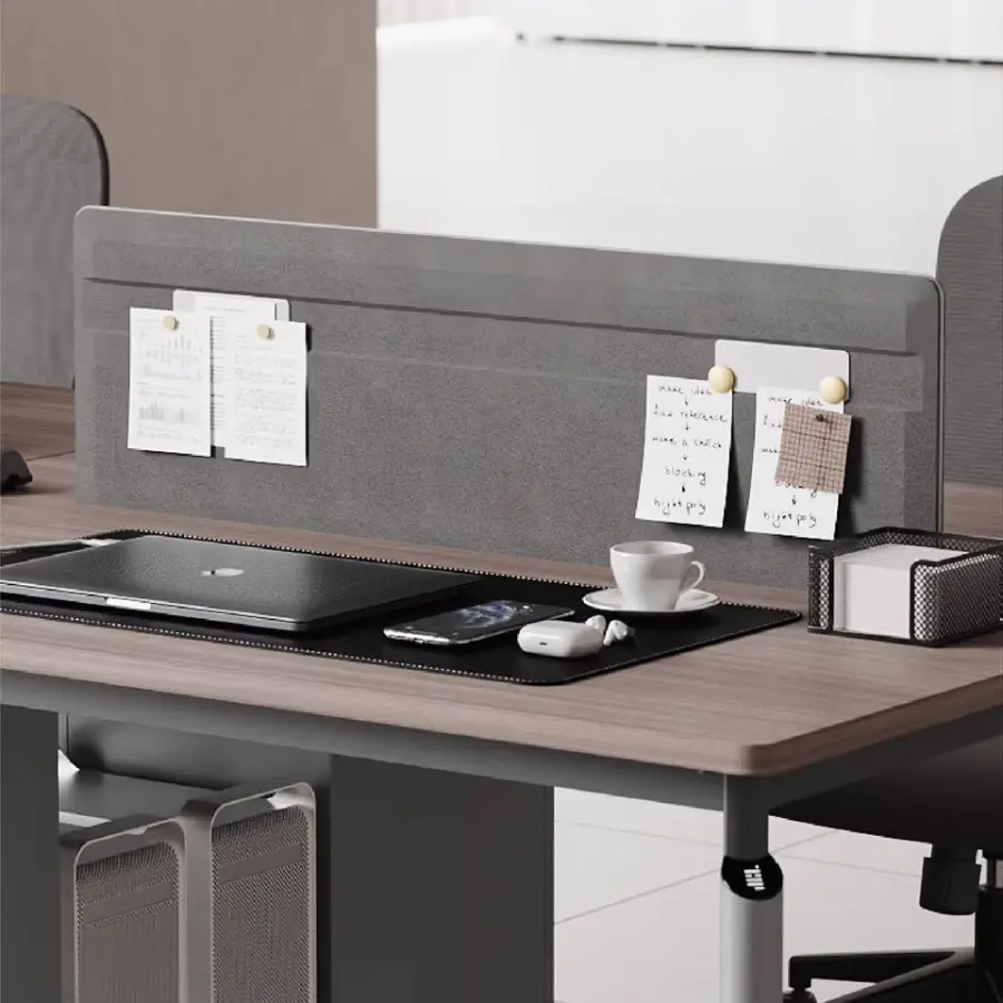 Modern Modular Wooden Panel Office Workstation Partition for 4-6 People Durable Commercial Furniture with Storage Solutions — image 5