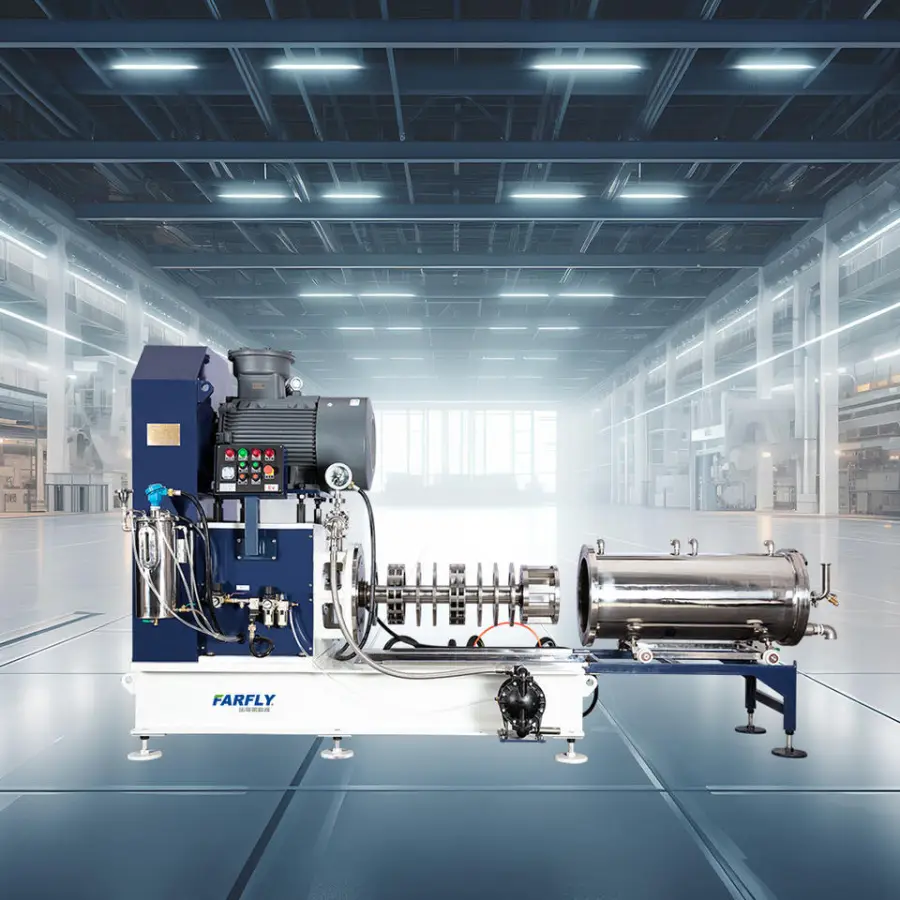 FSP Automatic High Flux Sand Mill for Ink 5m Fineness CE ISO Certified PLC Controlled Motor Gear Drive Schneider Electri — view 1