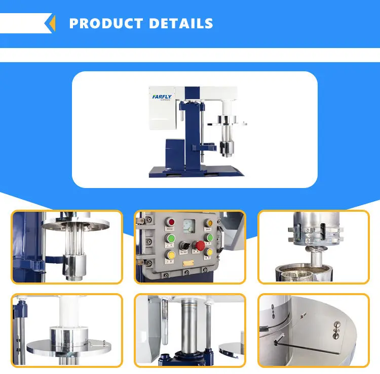 FTM Basket Mill with Hydraulic Lift - Dispersing & Grinding 2-in-1, Jacketed Tank & Basket Chamber Cooling CE/ATEX — image 4