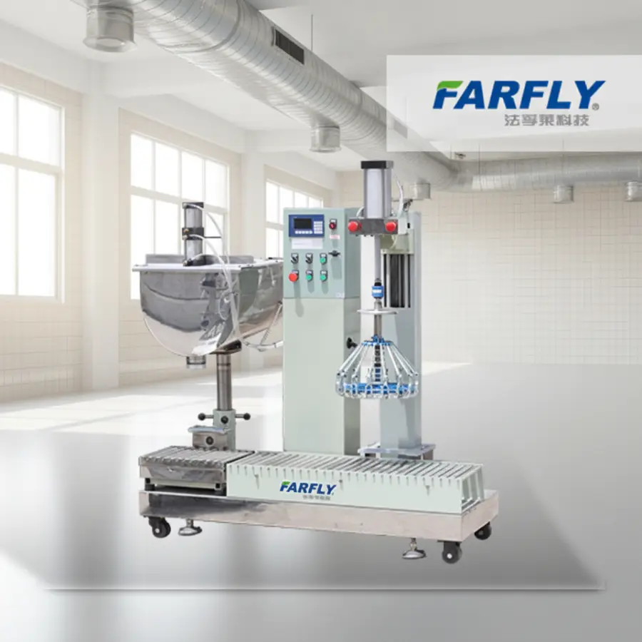 Shanghai Farfly FWG Filling Machine for Coating, Filling Machinery for Paint 1-5kg / 5-30kg Bucket Filling Machine — view 1