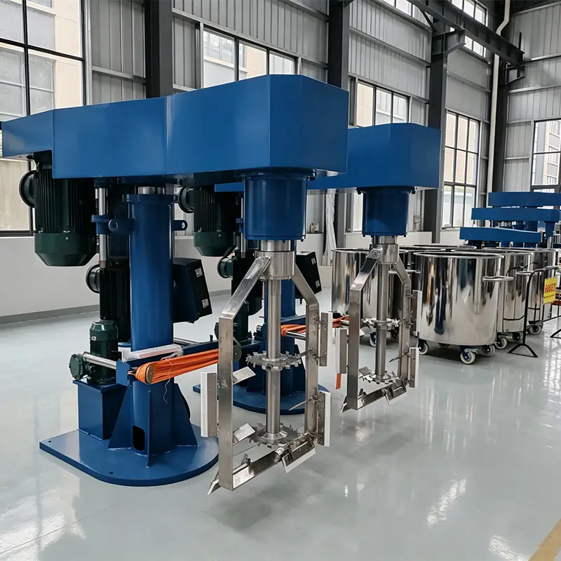 Quality First Hydraulic Lifting Concentric Dual-shaft Industrial Paint Mixer Machine — view 1