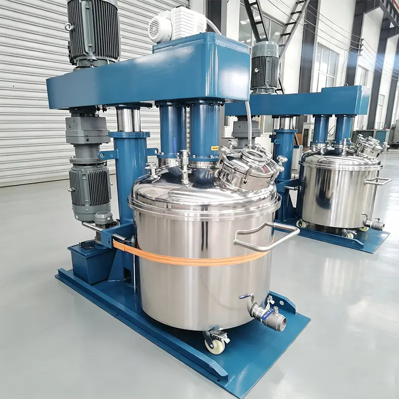 Multi Functional Three Shaft Vacuum Mixer Hydraulic Lifting Mixing Machine for High Viscosity Adhesive — image 3