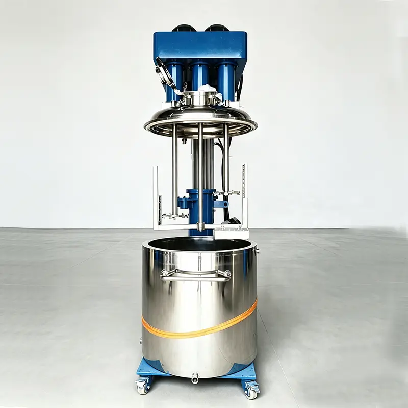 Multi Functional Three Shaft Vacuum Mixer Hydraulic Lifting Mixing Machine for High Viscosity Adhesive — image 6