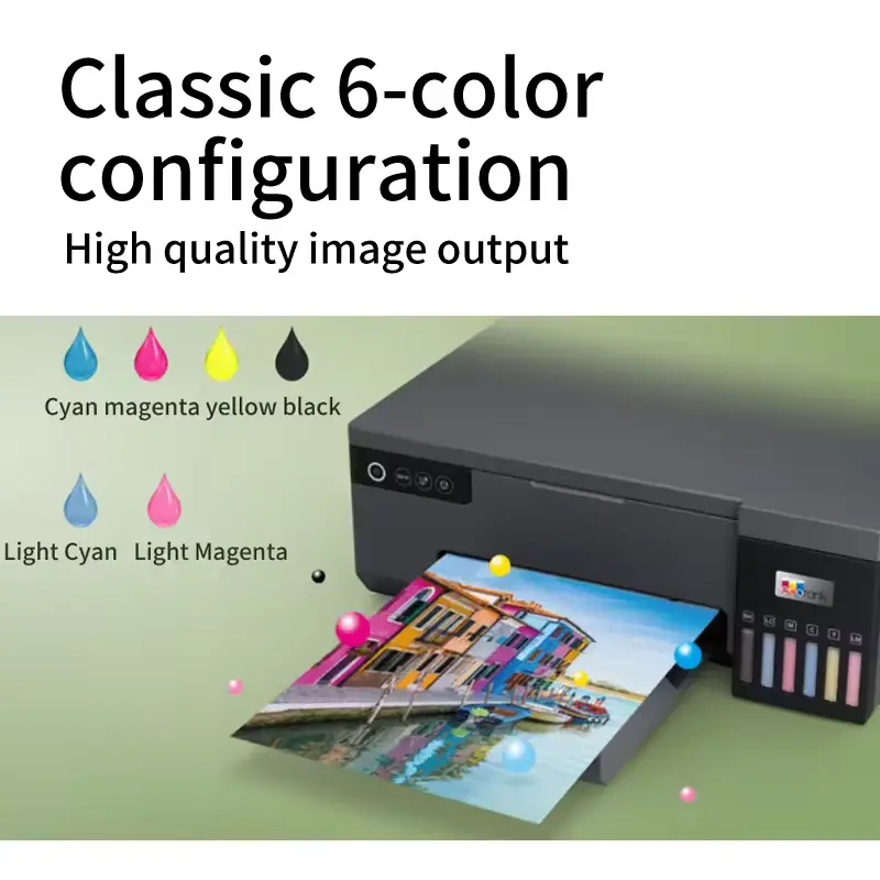 Factory Price High Speed 3D Sublimation A4 6 Color Ink Bin Photo Printing Machine L8058 Inkjet Printer Ink Printing Machine — image 3