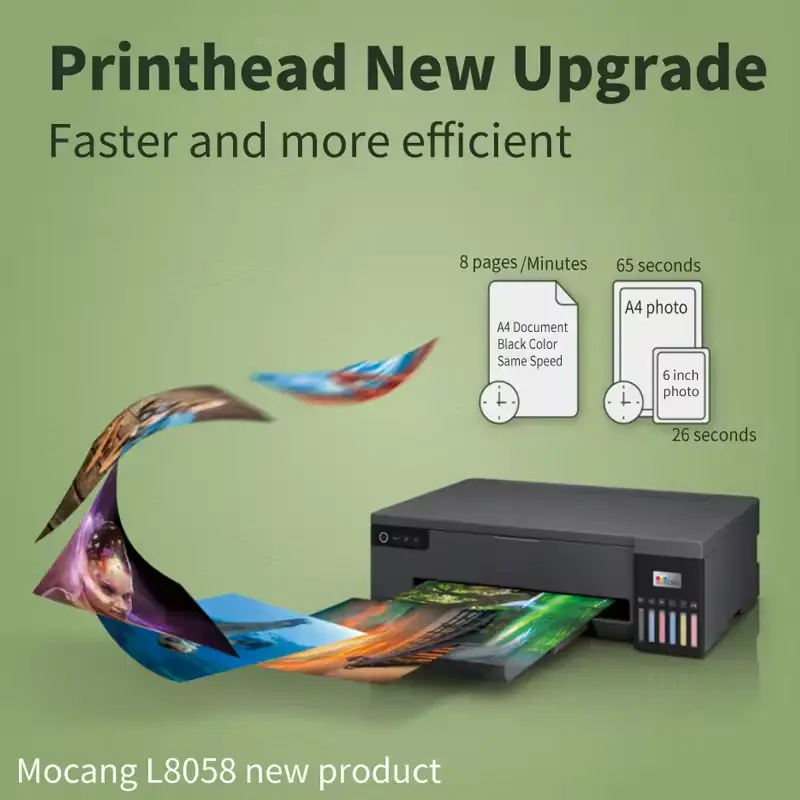 Factory Price High Speed 3D Sublimation A4 6 Color Ink Bin Photo Printing Machine L8058 Inkjet Printer Ink Printing Machine — image 4