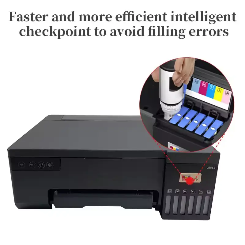 Factory Price High Speed 3D Sublimation A4 6 Color Ink Bin Photo Printing Machine L8058 Inkjet Printer Ink Printing Machine — image 6