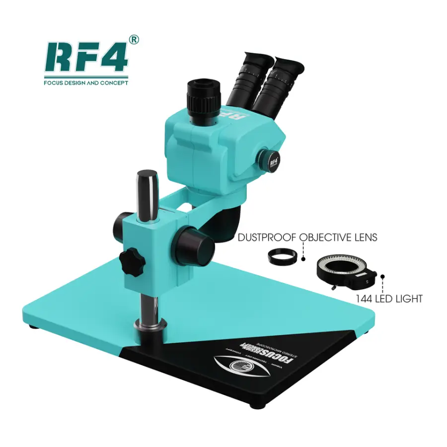 RF4 HD Trinocular Stereo Microscope RF-6565PRO/PRO3 Nine-speed Zoom Lock Key Eyepiece Adjustable Multi-layer Len Dust Structure — image 5