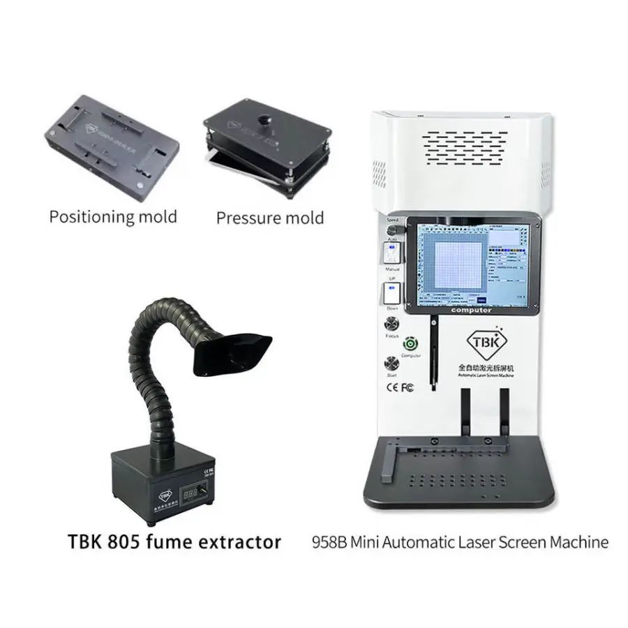 TBK-958B iPhone Back Glass Fiber Laser Marking Machines for iPhone 8 X 12 13 14 Promax Repair Broken Back Glass Removal — image 7