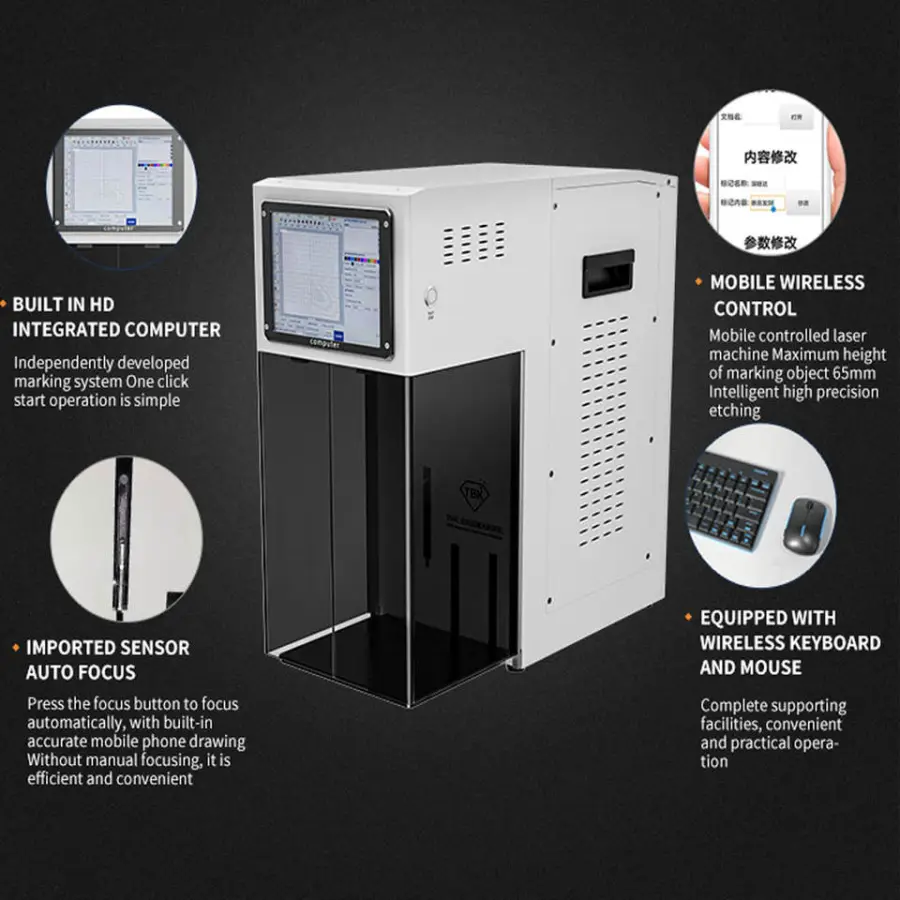 TBK 958Z 5W Automatic UV Laser Dismantling Marking Machine for Mobile Phone Front LCD Screen/Rear Cover Glass Separation Machine — image 4