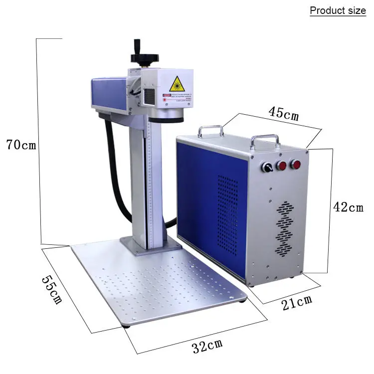 New Arrive 50W Split Type Fiber Laser Marking Machine with Raycus Laser Source Laser Printer Cutter for Jewelry Making — image 2