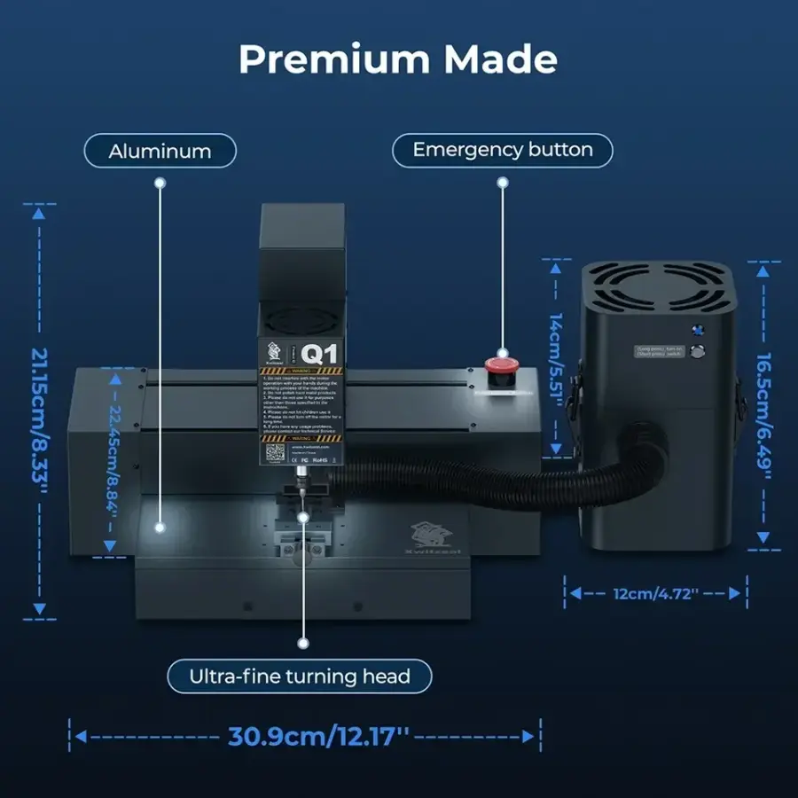 XWITZEAL Q1 Automatic CNC Chip Grinding Machine for iPhone 13 14 15Pro Android Touch IC CPU Frame Polishing Phone Repair Tool — image 6