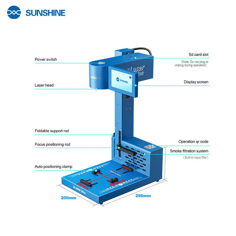 SUNSHINE SS-890B Ultra Laser Screen Removal Machine Can Remove Rear Glass, Brackets, and Other Components in Different Colors — image 7