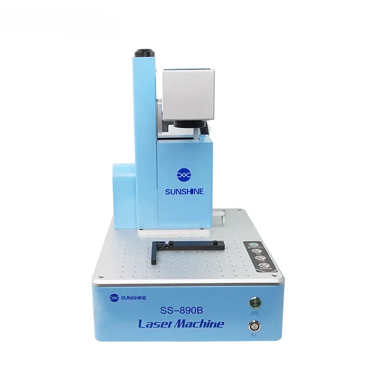 Sunshinee SS-890B 20W Fiber Laser Machine With Smoke Extractor Engraving Etching Metal for iPhone Back Glass Cover Remove — image 4
