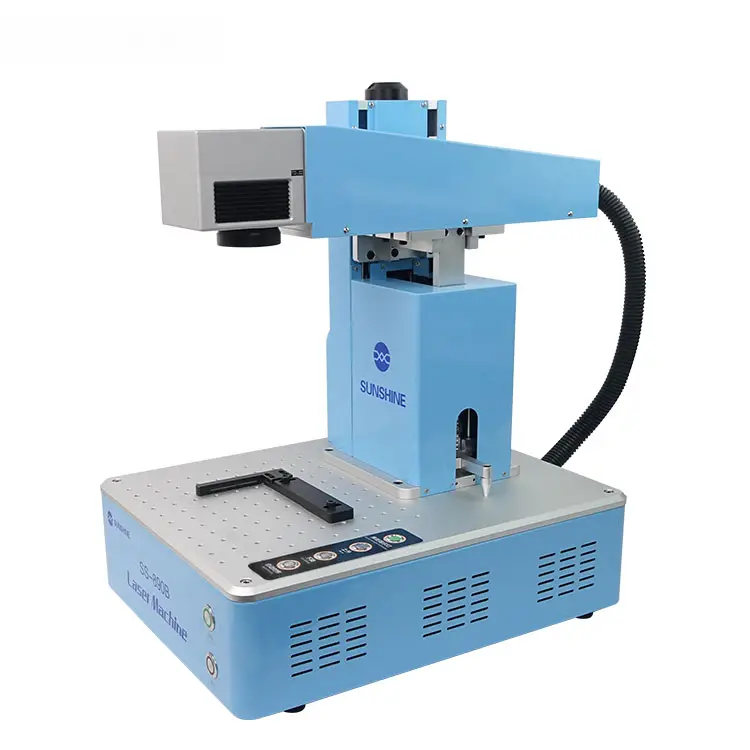 Sunshinee SS-890B 20W Fiber Laser Machine With Smoke Extractor Engraving Etching Metal for iPhone Back Glass Cover Remove — image 6