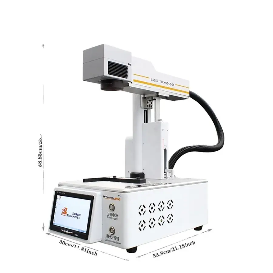 M-Triangel PG Ones 20/8w Laser LCD Repair Machine Fiber Laser Cutting Machine for Phone Back Cover Glass Metal Engraving Machine — image 4