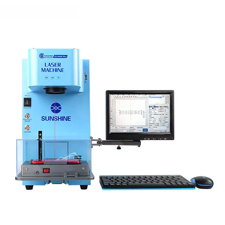 SUNSHINE SS-890B Plus 20W Multifunctional Optical Fiber Laser Marking Machine for iPhone X-13 14PRO MAX Rear Cover Glass Removal — image 6