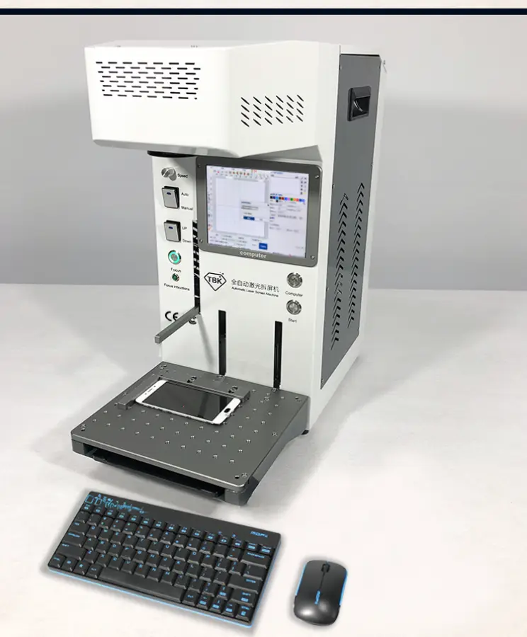 Best Price TBK 958a Laser Marking Machine Built-in Keyboard Auto Focus for iPhone 8 8P X XR XS XS Max Back Glass Repair — image 3