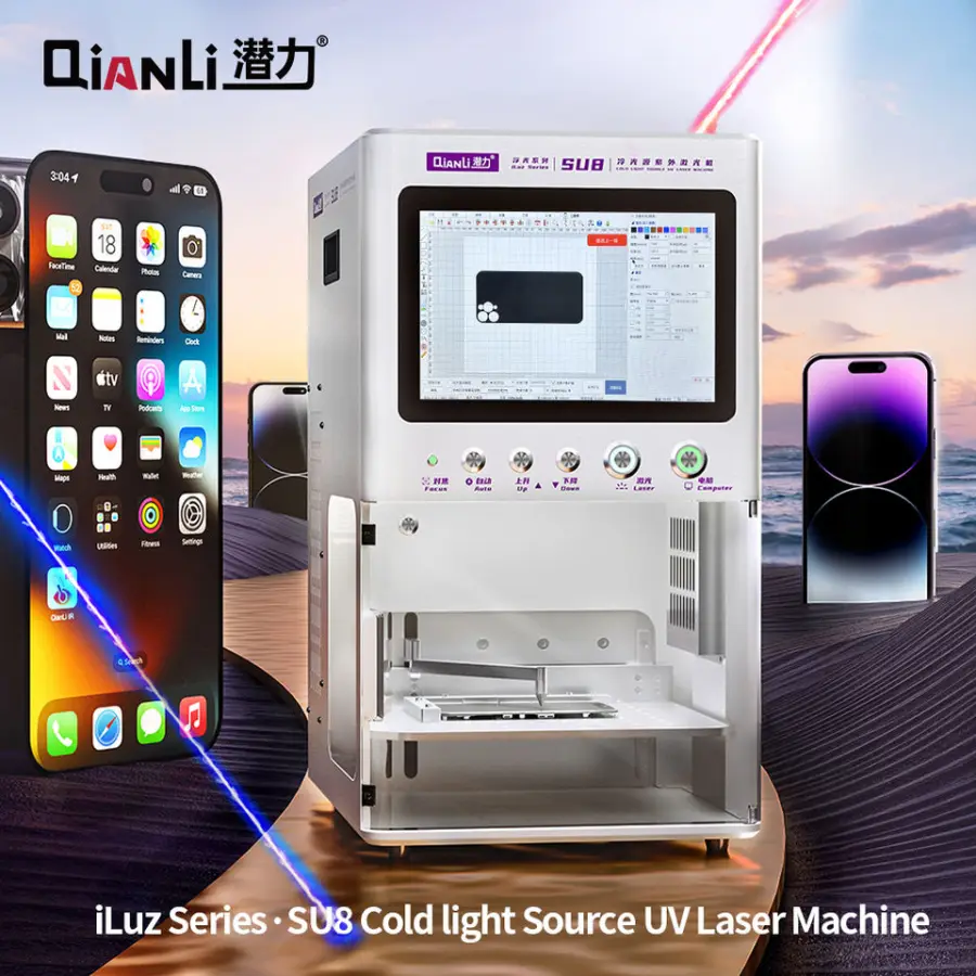 Qianli SU8 3W Cold Light UV Jewelry Laser Machine for iPhone Tablet Phone Frame Front Back Glass Removal Separator — image 3