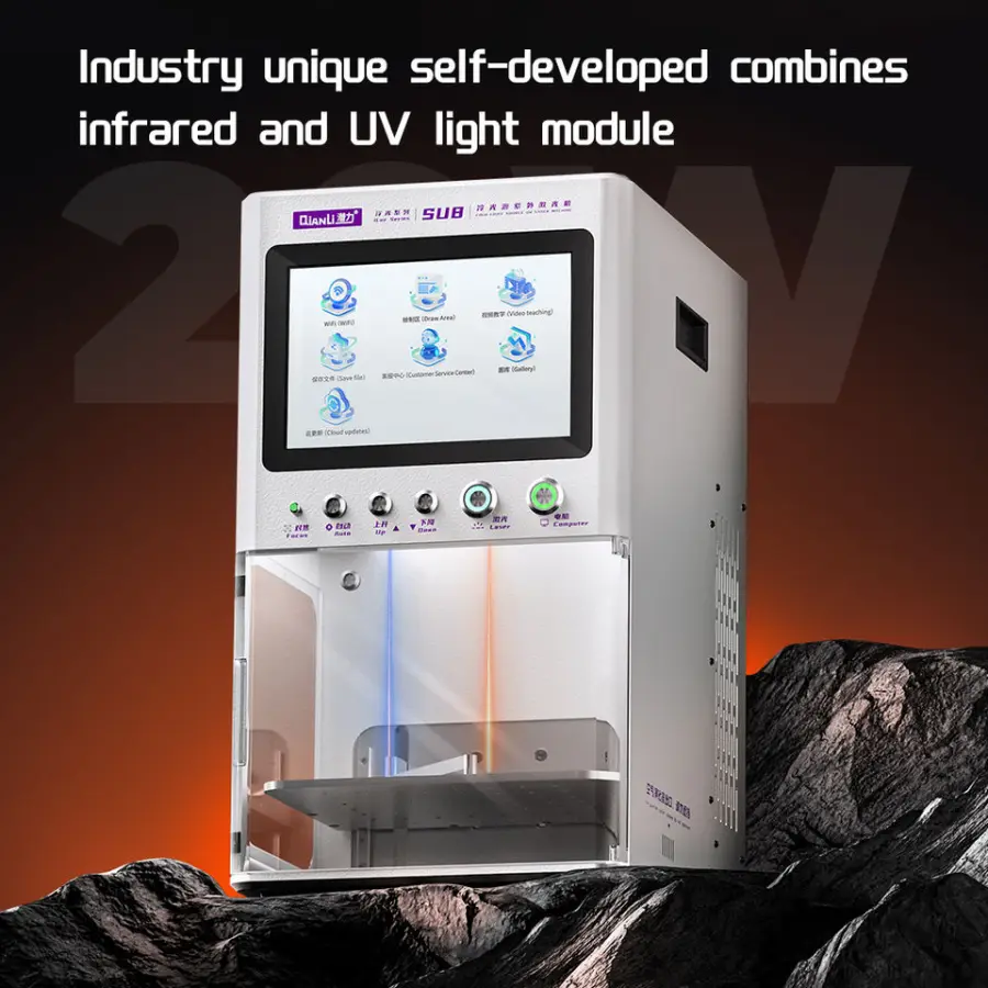 Qianli SU8 3W Cold Light UV Jewelry Laser Machine for iPhone Tablet Phone Frame Front Back Glass Removal Separator — image 4