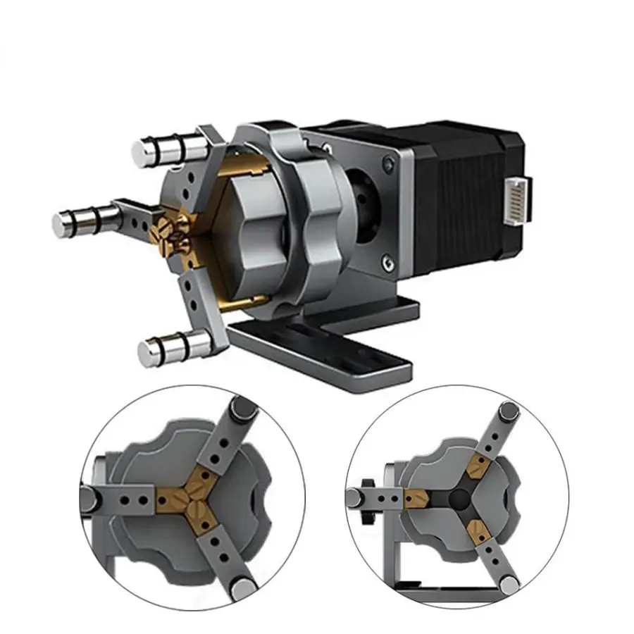 TBK Laser Machine Specific Automatic Rotation Fixture Cylinder Engraving Fixed Motor Rotation Axis Circular Item Fixture — view 1
