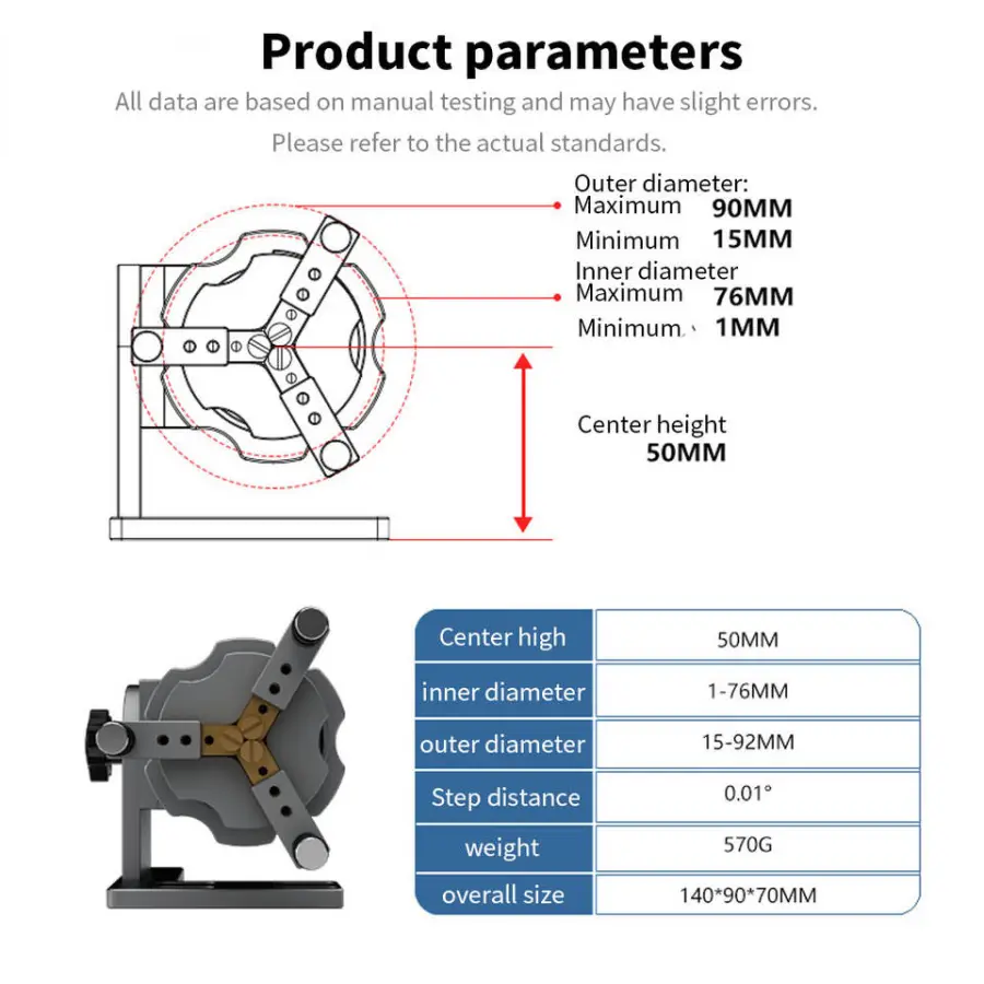 TBK Laser Machine Specific Automatic Rotation Fixture Cylinder Engraving Fixed Motor Rotation Axis Circular Item Fixture — image 4